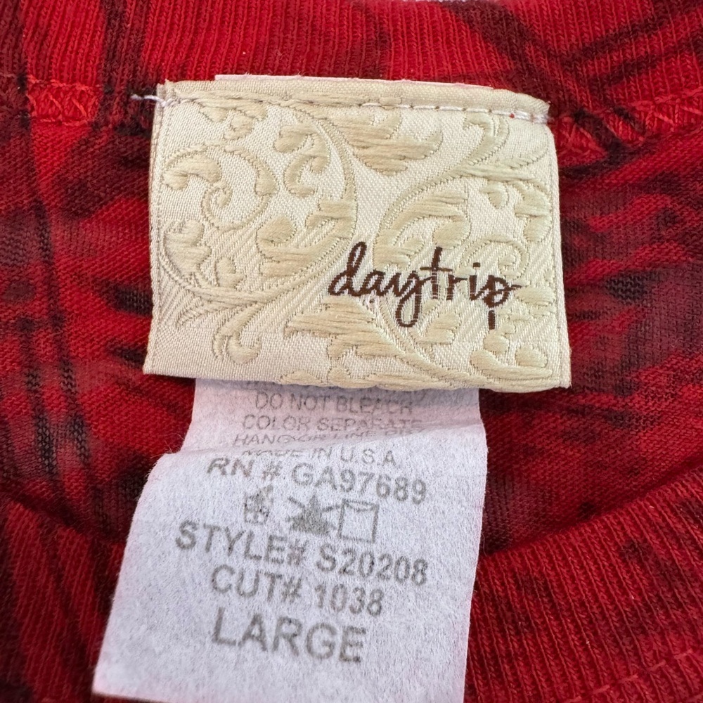 Daytrip Red Short Sleeve Graphic Tee with Embellishments - Picture 3 of 3